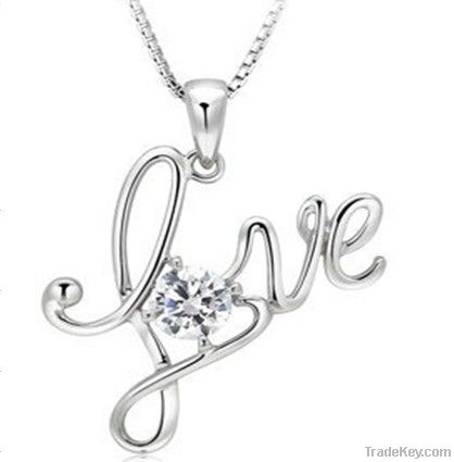 925 silver pandent necklace for fashion jewelry set