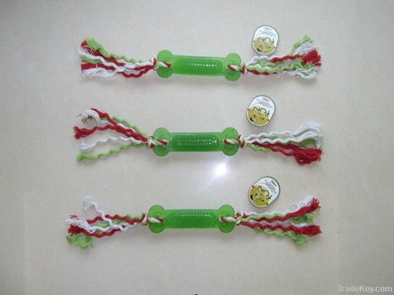 Cotton Rope and Tennis Ball Pet Toys