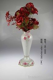 antiqueChina cheongsam style polyresin vase(HC-3005)