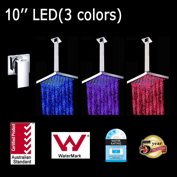 Luxury Bathroom Solid Brass Shower Head 3 Colors WELS Approved