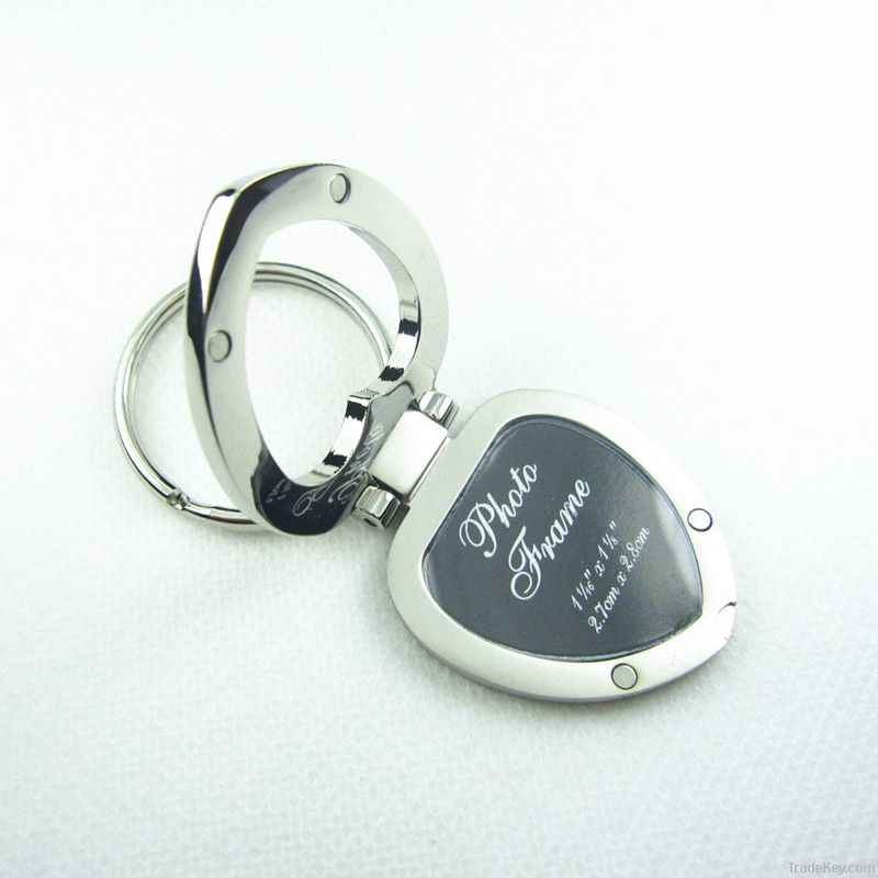 Heart photo frame keyring