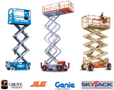 Scissor lifts/Boom lifts/Boom cranes/Man lifts