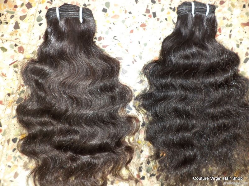 curly machine weft