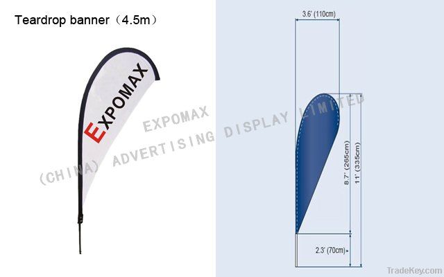 Hot sales teardrop outdoor flag banner