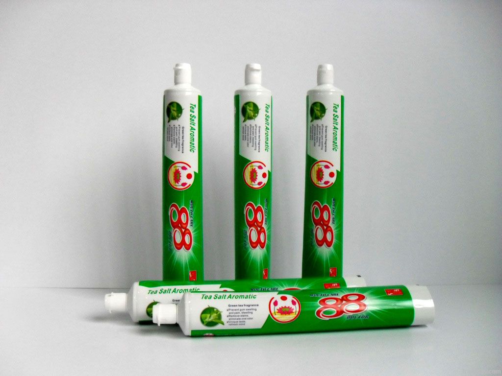 Plastic-aluminum tooth paste