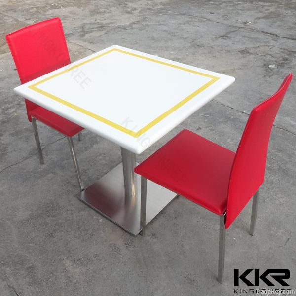 Acrylic solid surface dining table