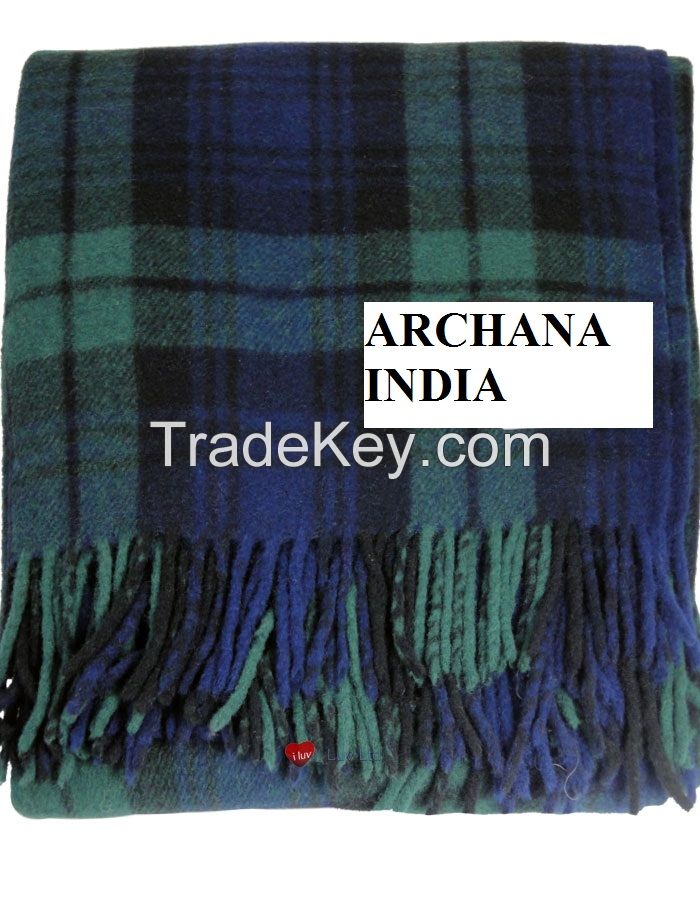 Tartan Checks Woolen Blanket