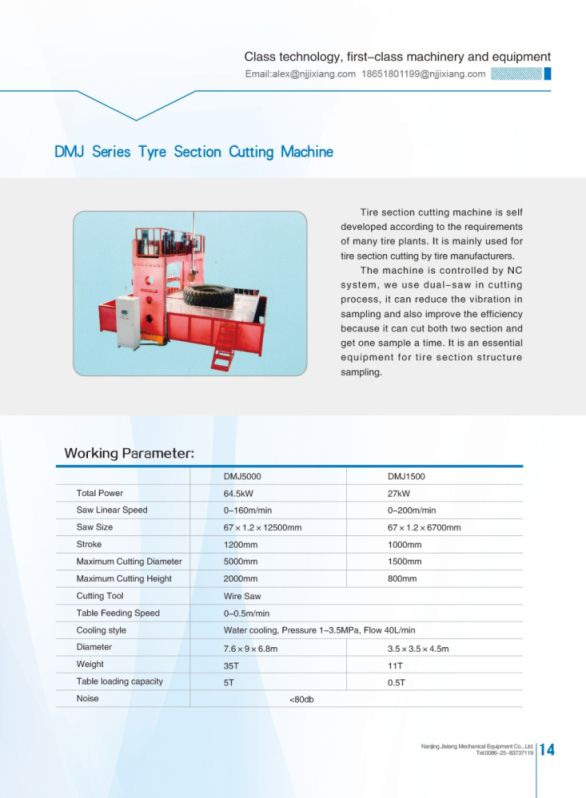 Tyre Section Cutting Machine