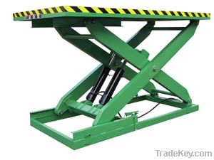 Stationary hydraulic scissor lift table