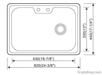 Undermount stainless steel kitchen sink