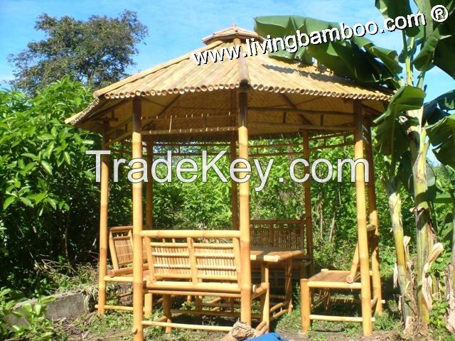 Bamboo gazebos for outdoor living, feeling fresh with nature