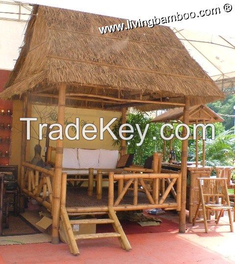 Bamboo gazebos for outdoor living, feeling fresh with nature