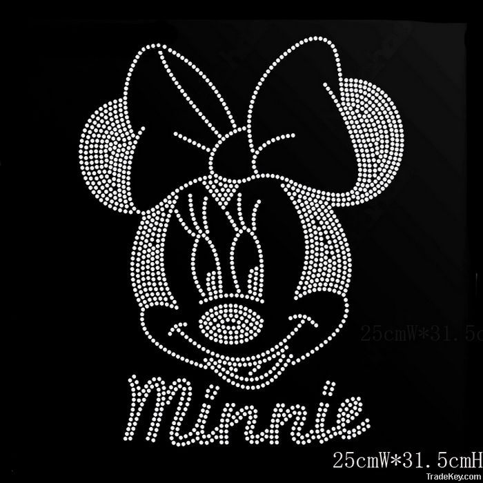 minnie rhinestone transfer