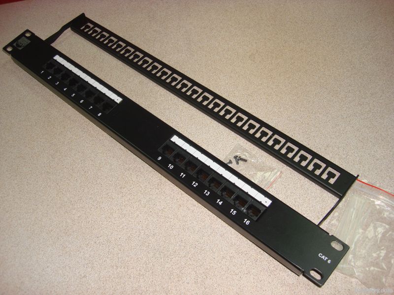 1U 16 Ports UTP Cat6 Patch Panel