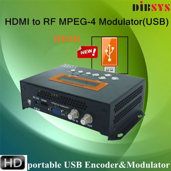 CVBS/HDMI to DVB-C/DVB-T/ISDB-T/ATSC Encoder and Modulator