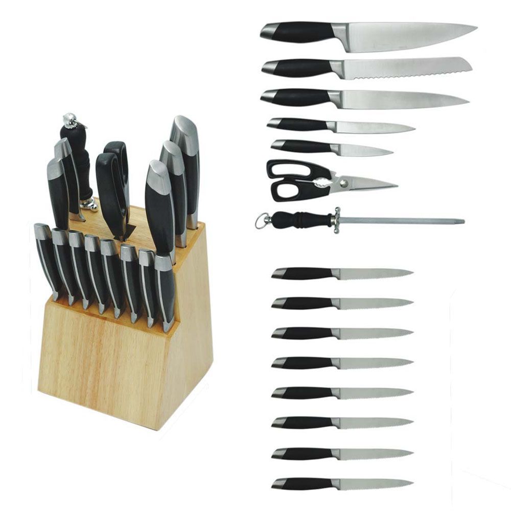 Kitchen Knife Set, Stainless Steel, with Hollow Handle, Acrylic Block