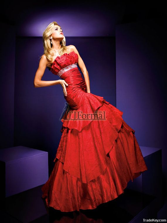 sleeveless prom dress L009