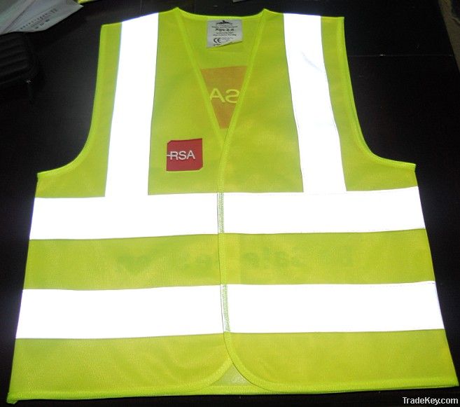 High visibility reflective vest with logo