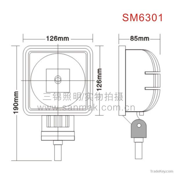 New-30W super power LED work light, truck light