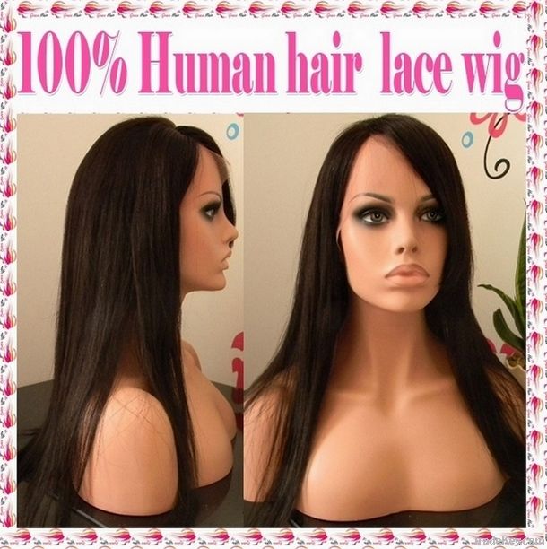 top grade 100% human hair lace wig