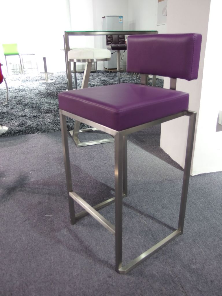 Brushed Stainless Steel Bar Stool