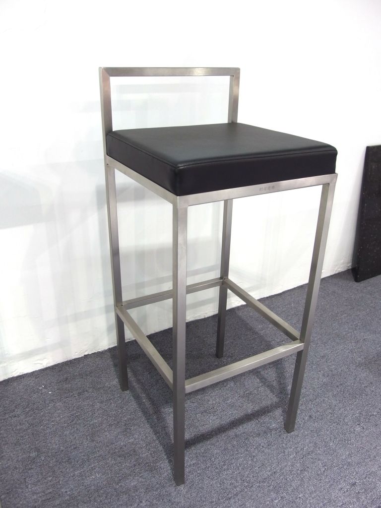 brushed steel bar stool bar chair metal chair