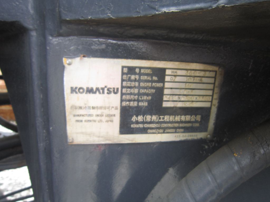 Used komatsu loader wa380