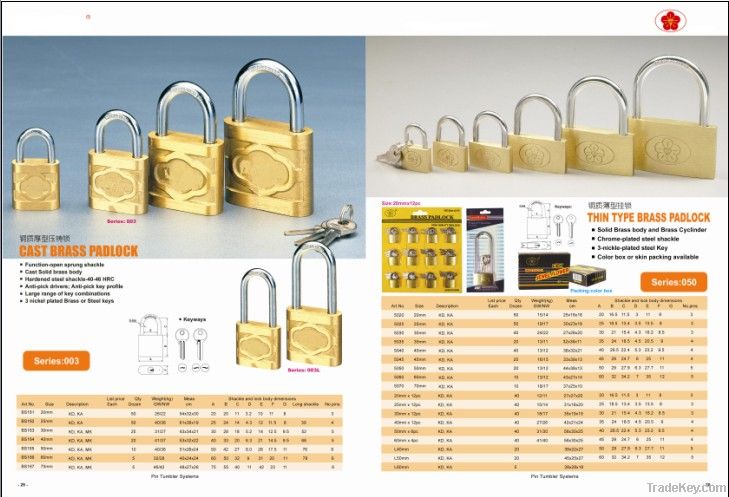 20mm brass padlock