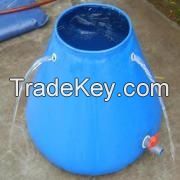 onion shape plastic water bladder for fire fighting