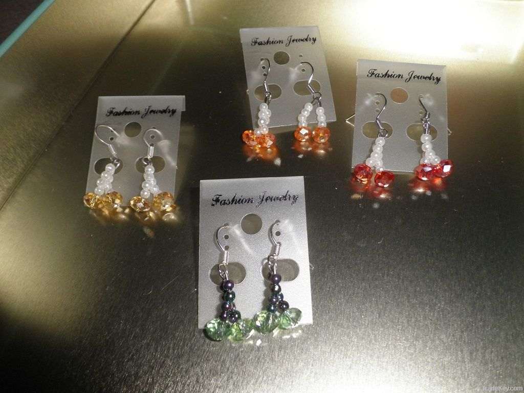 Crystal & Pearl Earing