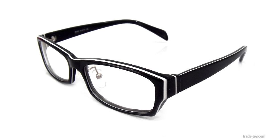 black frame eyeglasses