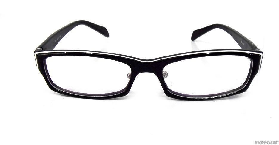 black frame eyeglasses