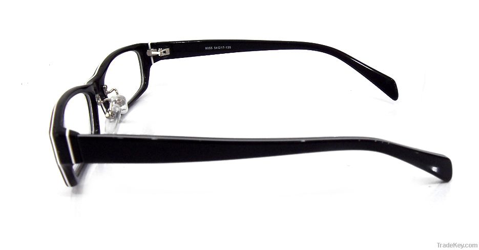 black frame eyeglasses