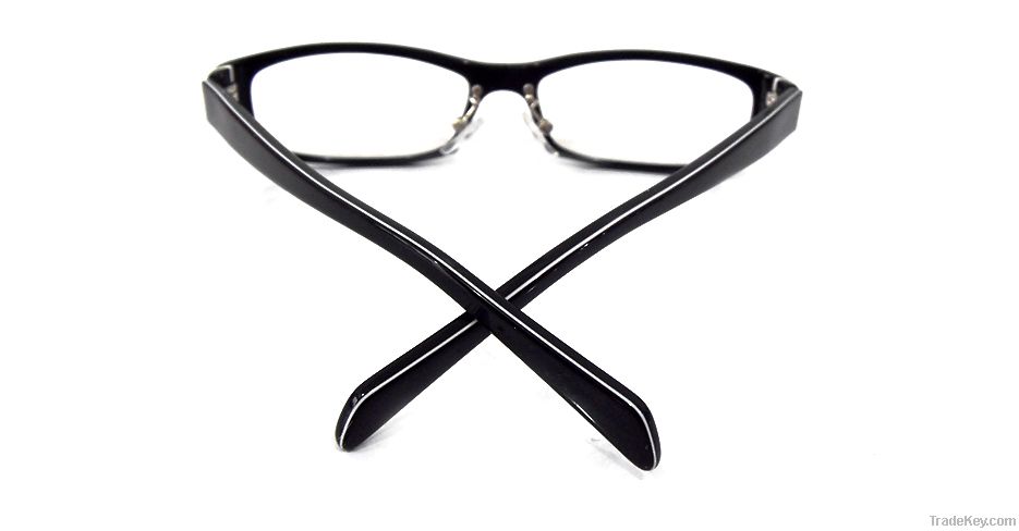 black frame eyeglasses