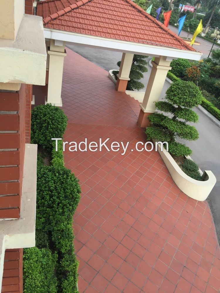 Terracotta flooring tiles