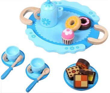 Blue tea pot set