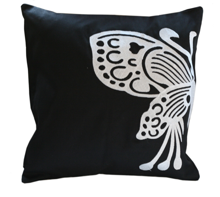 Butterfly cushion cover