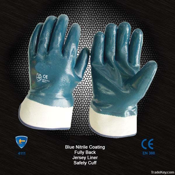 Heavy duty nitrile coated glove