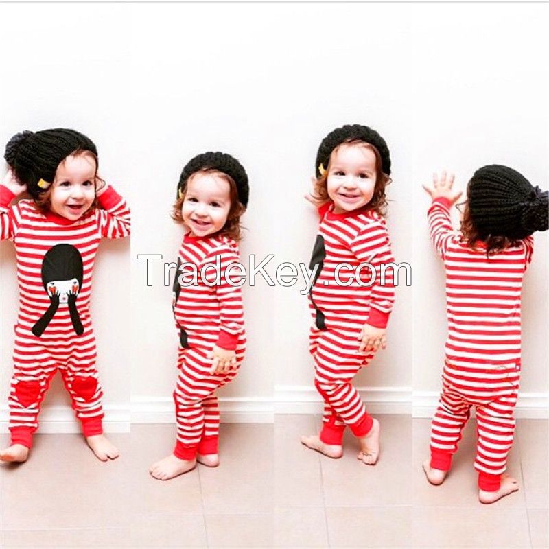 Hot 2015 Child Unisex Autumn O-Neck Cotton Fashion One Piece Set Boy Girl Kid Autumn Piece Suit