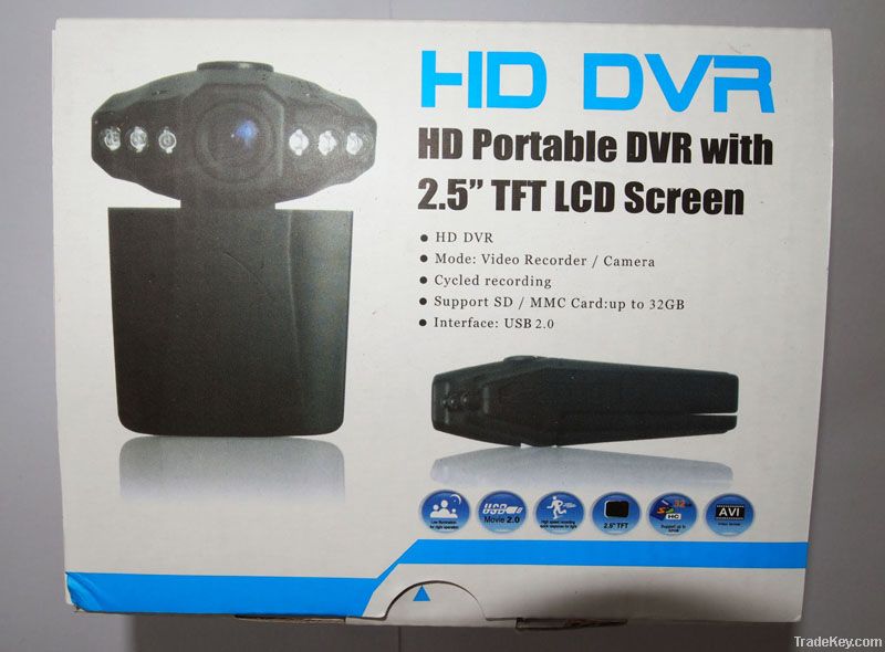 HD car black box with 2.5 inch screen