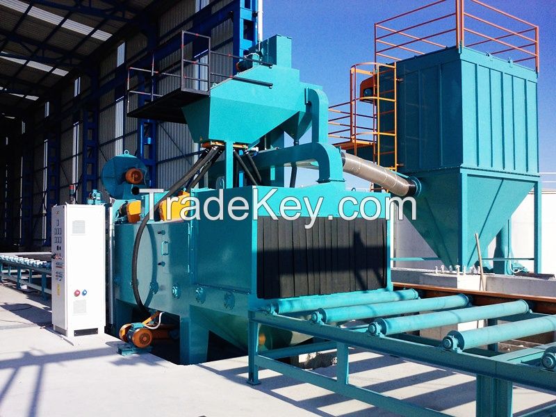 Roller pass through type shot blasting machine