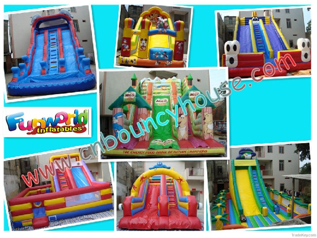 Inflatable water slide games