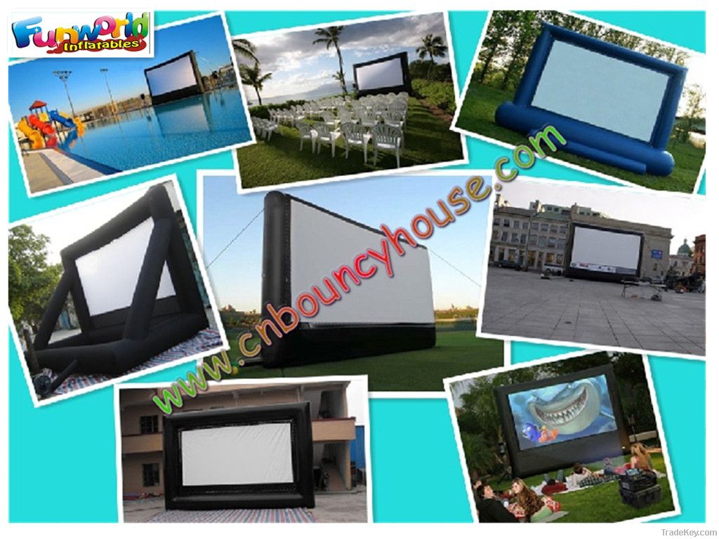 Advertising inflatable movie screen billboard