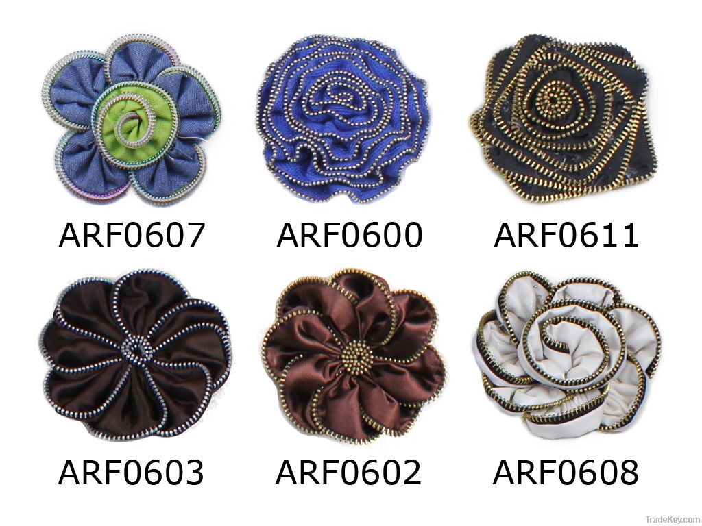 offer handmade zipper flower garment accessories