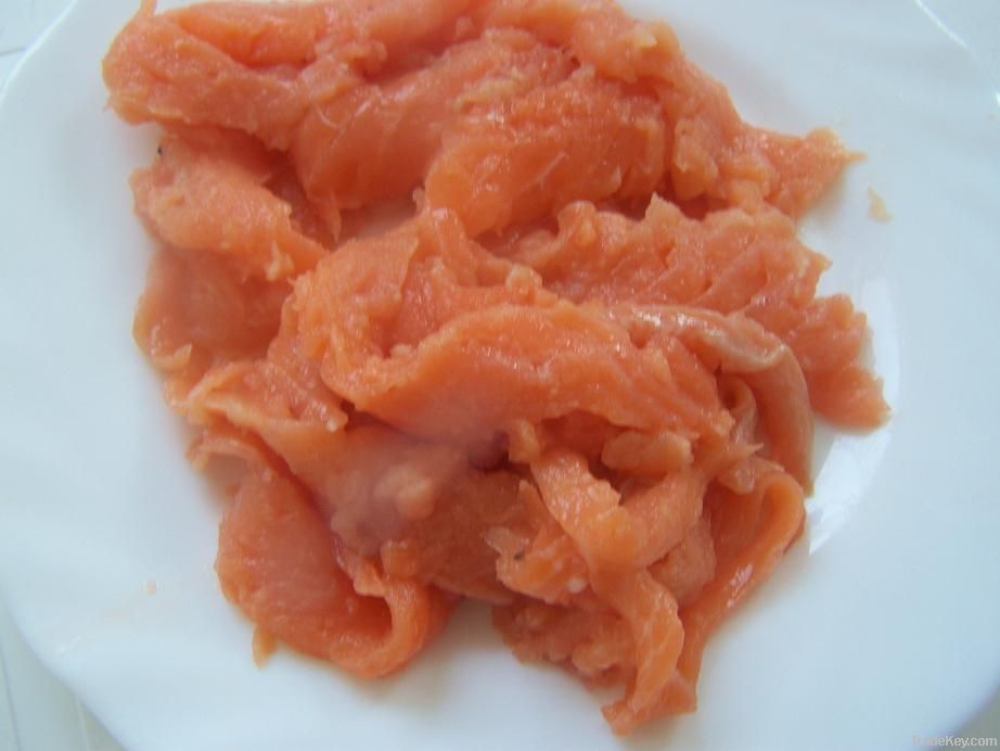 Frozen salmon scrap meat