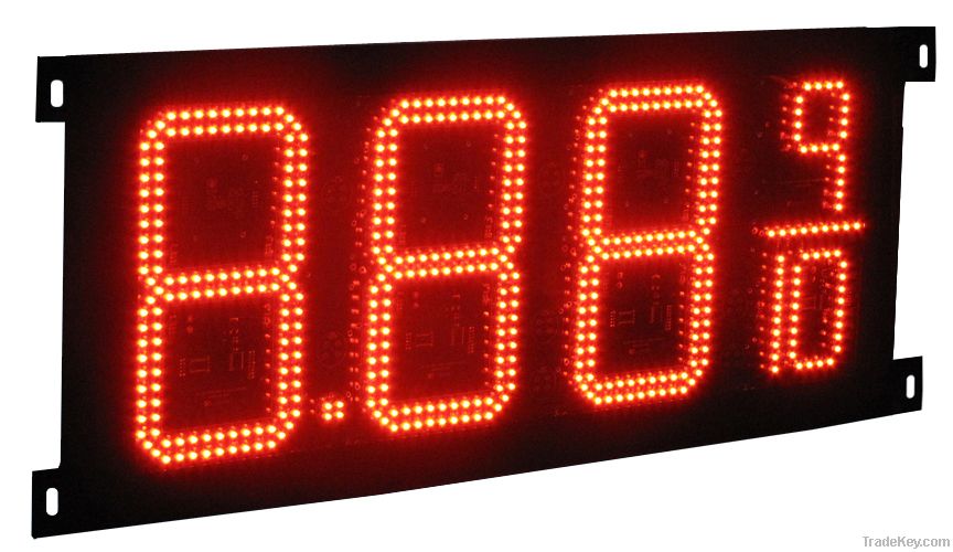 16&quot;8.889/10 led gas price digital signs red green amber