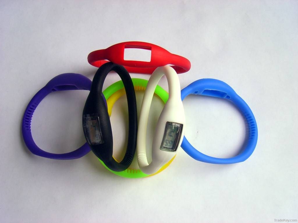 Fashionable silicone wrist watch