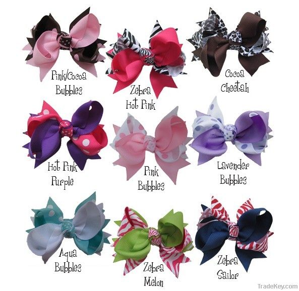 Double Knot Grosgrain Bow (Hair Bow)