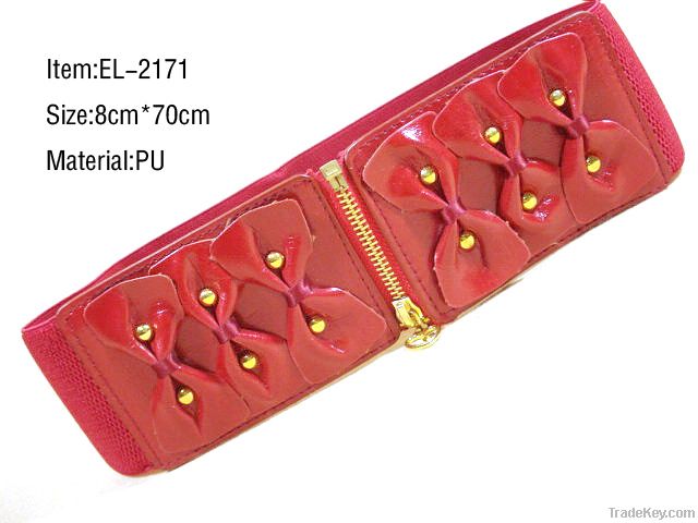 PU elastic with zipper belt