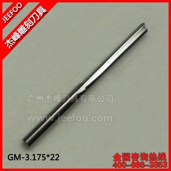 3.175*22 Engraving Tungsten Carbide Tools Two Straight Flute Bits